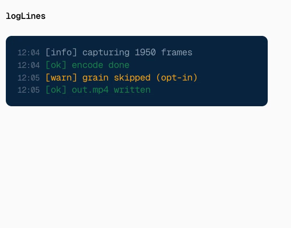 logLines